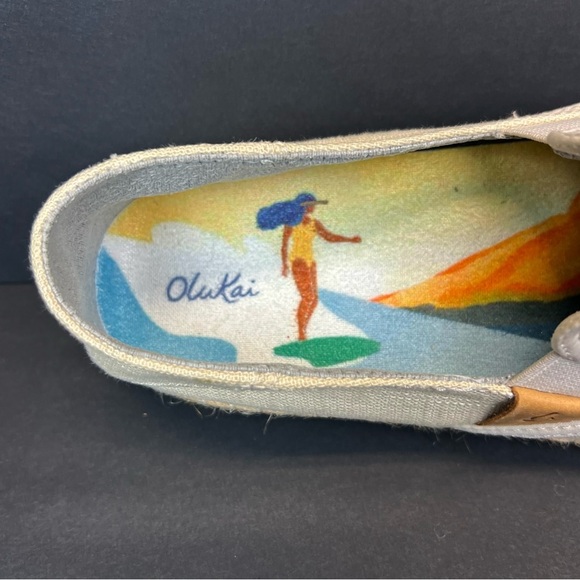 OluKai Kaula Pa'a Kapa Slip on Espadrille Loafer US Size 8.5 Euro 38.5 - Picture 4 of 10